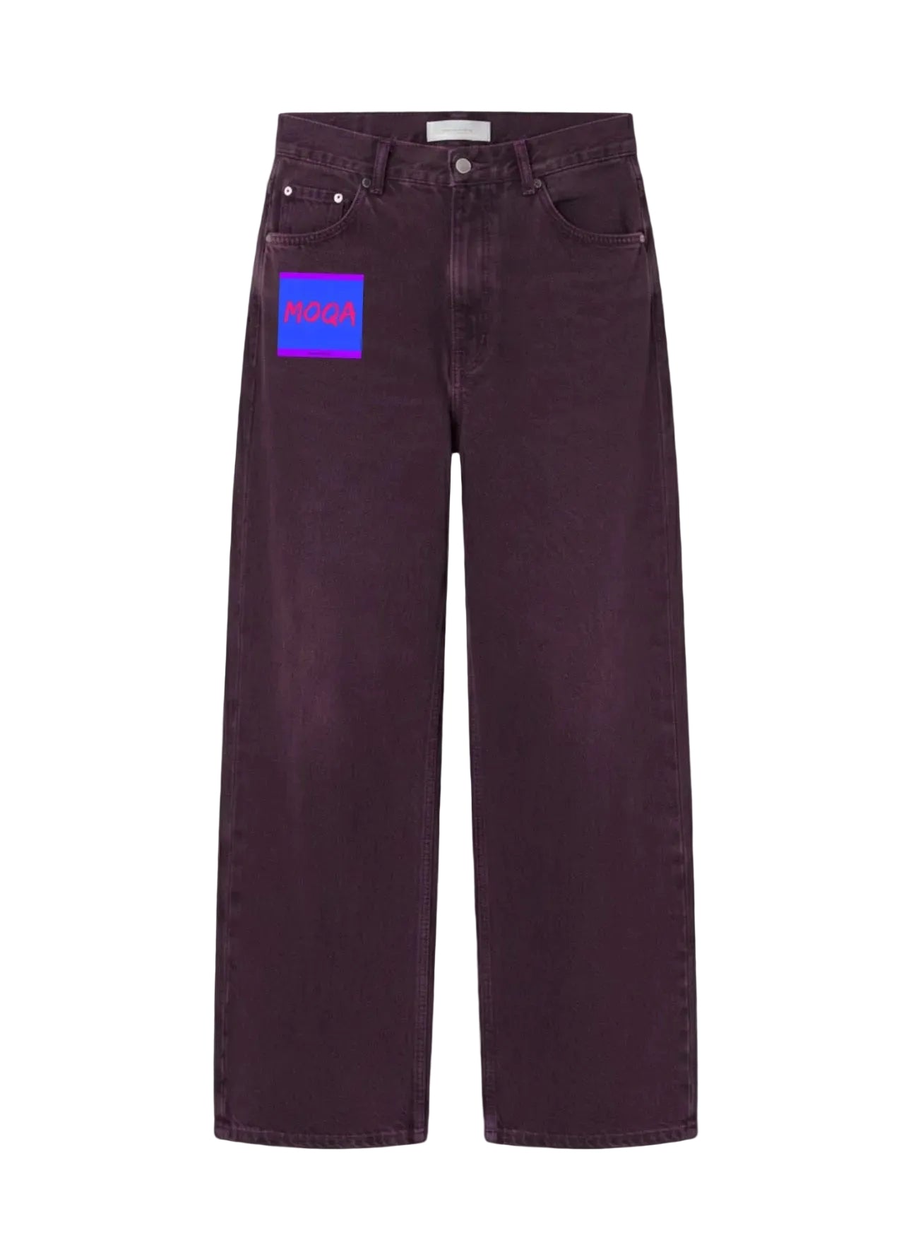 MOQA Oversized Purple Denim Pants