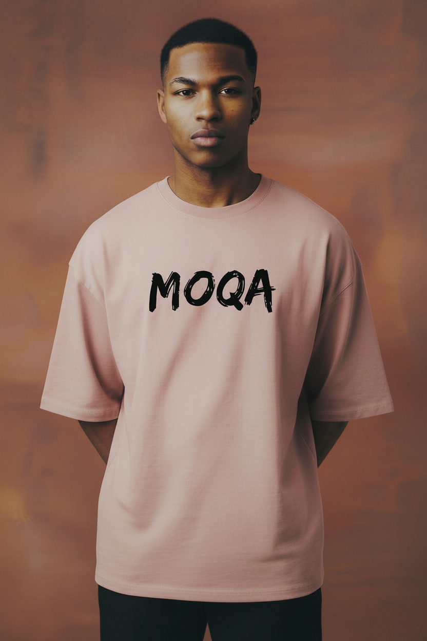 Moqa oversized t-shirt- light pink