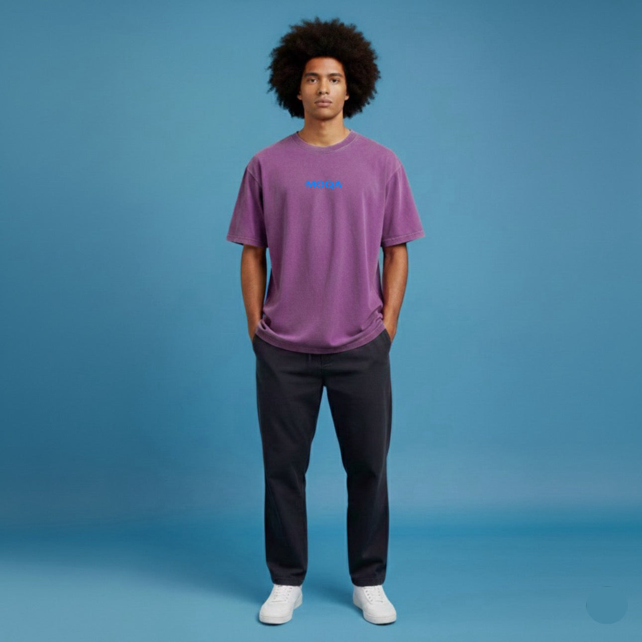 Purple washed tee
