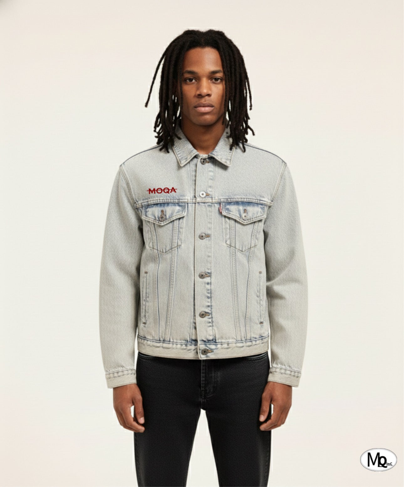 Washed Moqa denim jacket