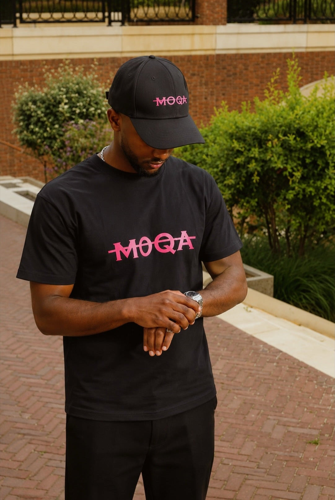 MOQA "Stitched" Logo T-Shirt & Cap Bundle