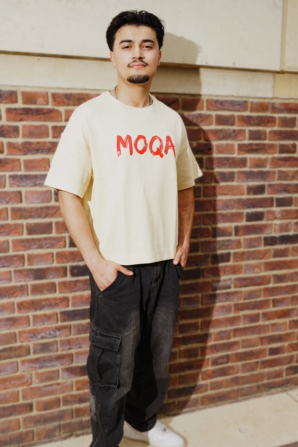 Moqa red bush- Oversized cropped