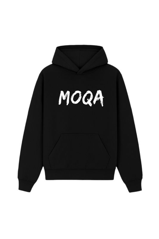 Loose fit black hoodie - Moqa